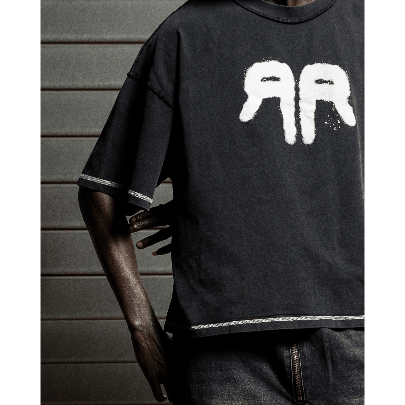 Atelier De Roupa Tagged T-Shirt Schwarz - CATED10961 - Coziness