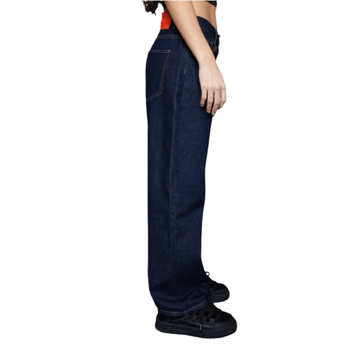 BeWider Super Loose Raw Baggy Denim Dark Blue - CBEWS7192 - Coziness
