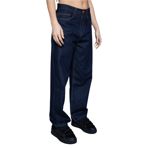 BeWider Super Loose Raw Baggy Denim Dark Blue - CBEWS7192 - Coziness