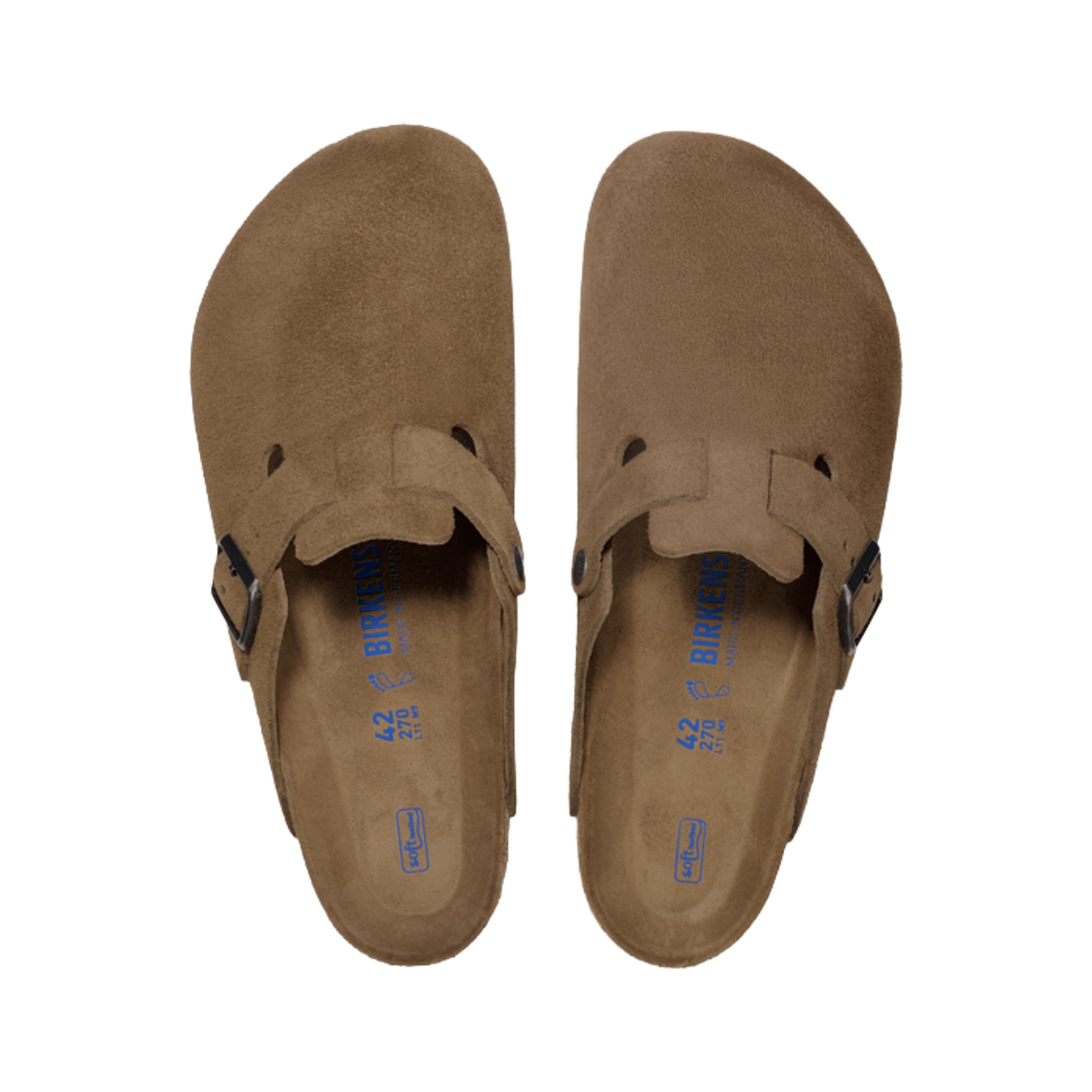 Birkenstock Boston Soft Footbed Suede Leather Unisex Dark Tea Tonal - - Coziness