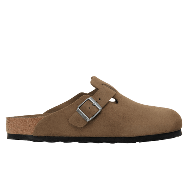 Birkenstock Boston Soft Footbed Suede Leather Unisex Dark Tea Tonal - - Coziness