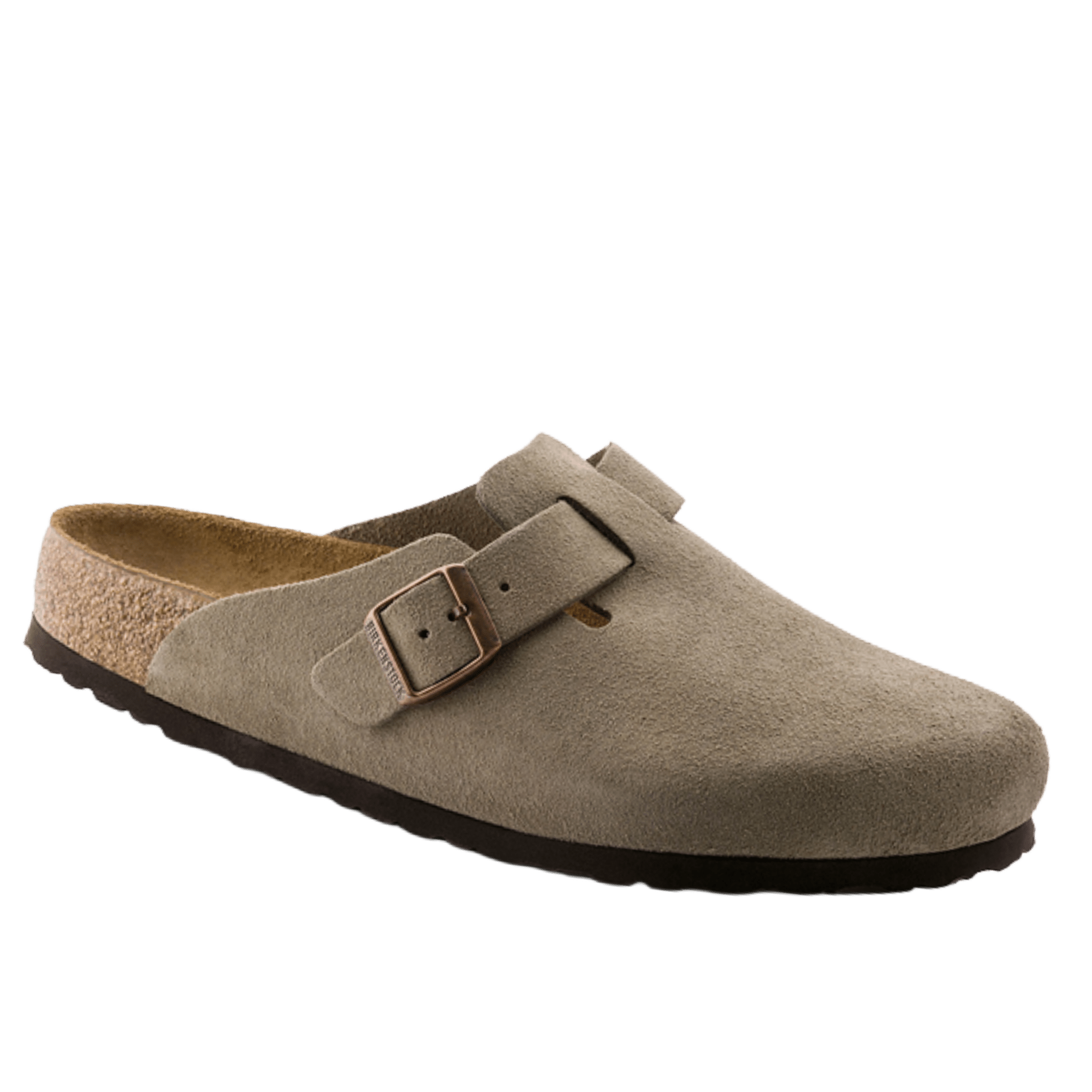 Birkenstock Boston Soft Footbed Suede Leather Unisex Taupe - - Coziness