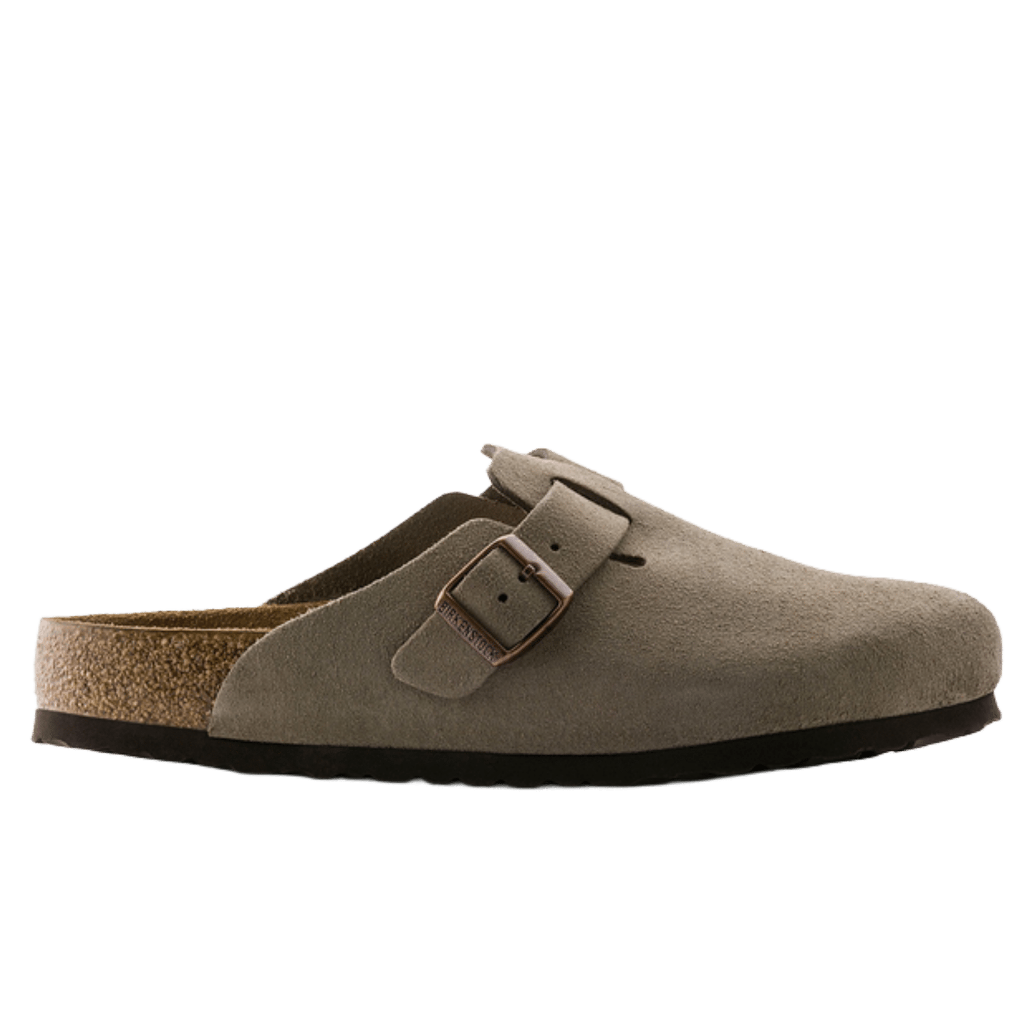 Birkenstock Boston Soft Footbed Suede Leather Unisex Taupe - - Coziness