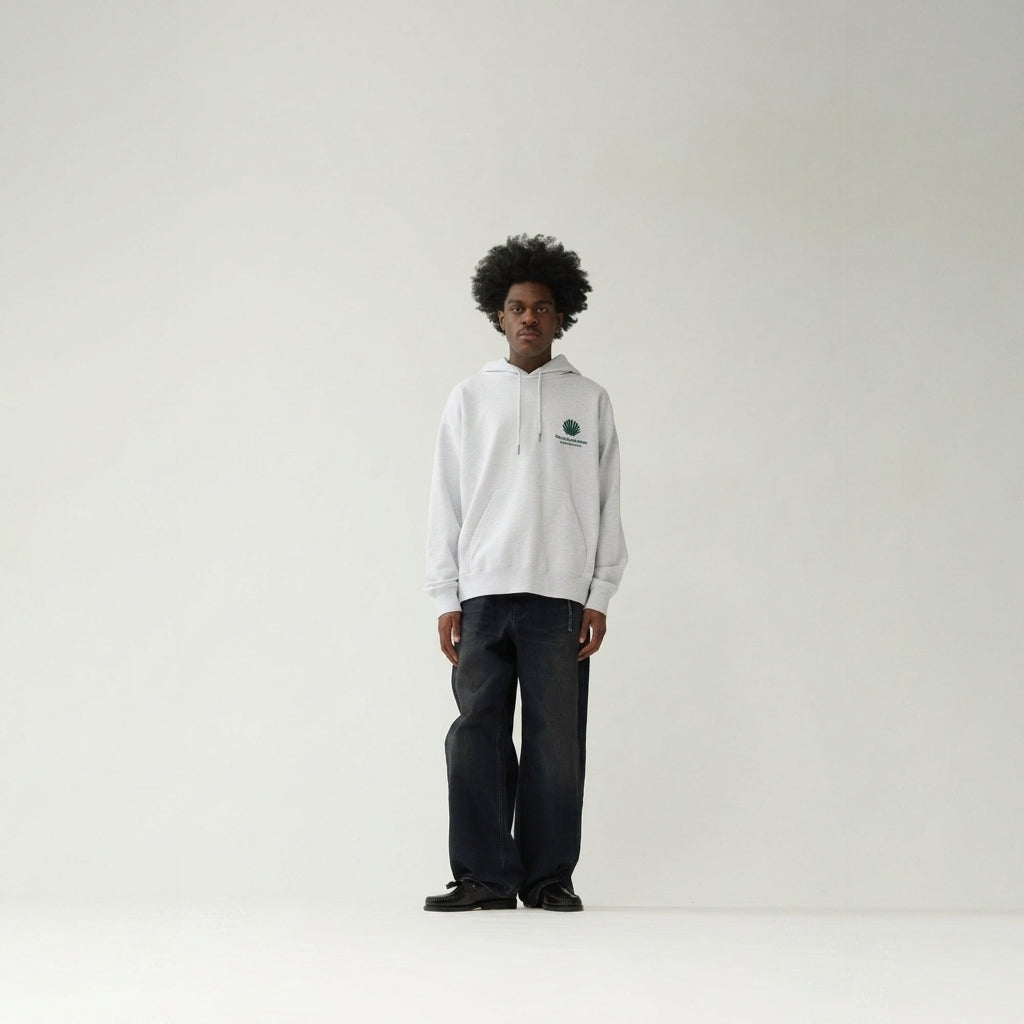 New Amsterdam Logo Hoodie Grey Melange