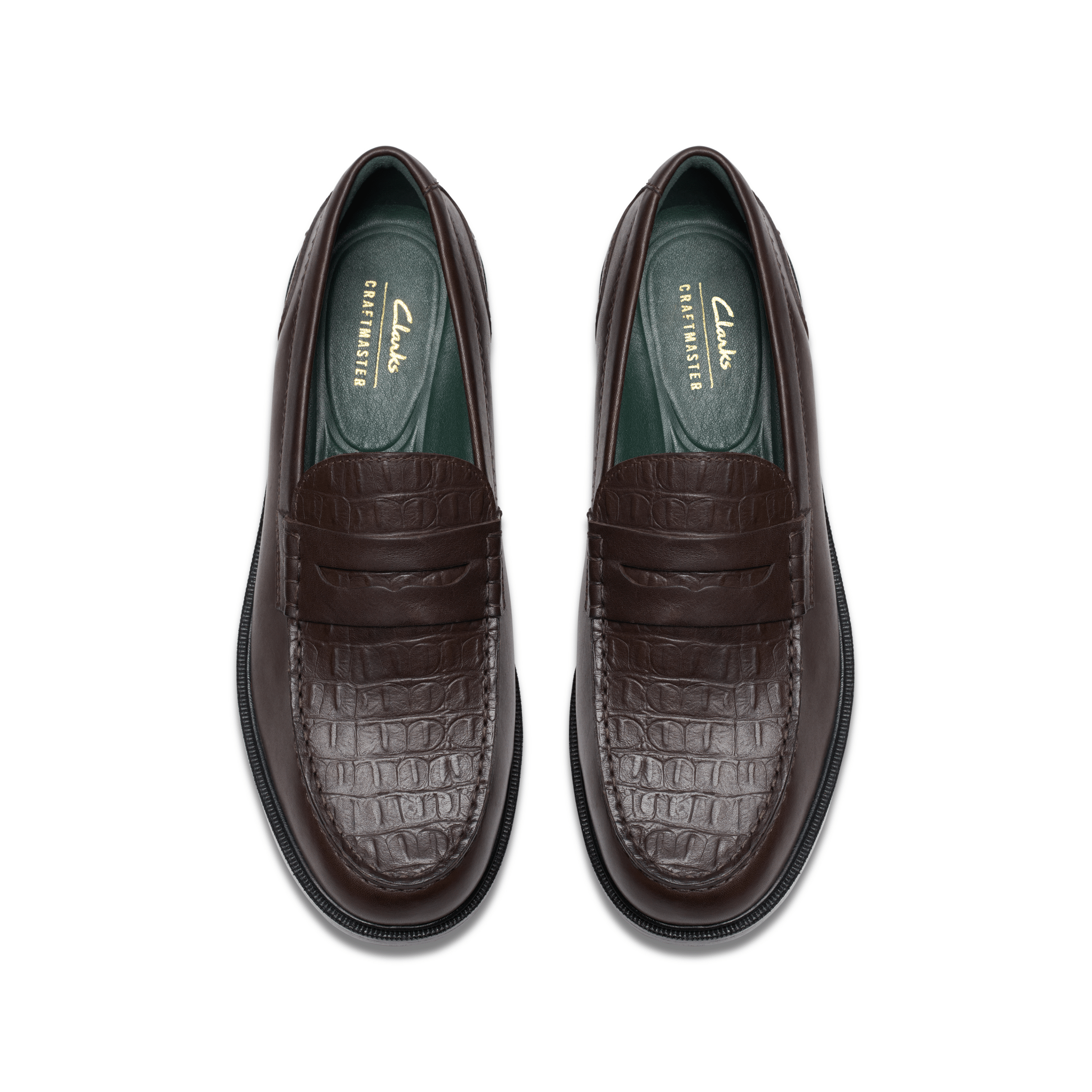 Clarks Originals Craft James Loafer Brown Croco Leather - CCLAO6336 - Coziness