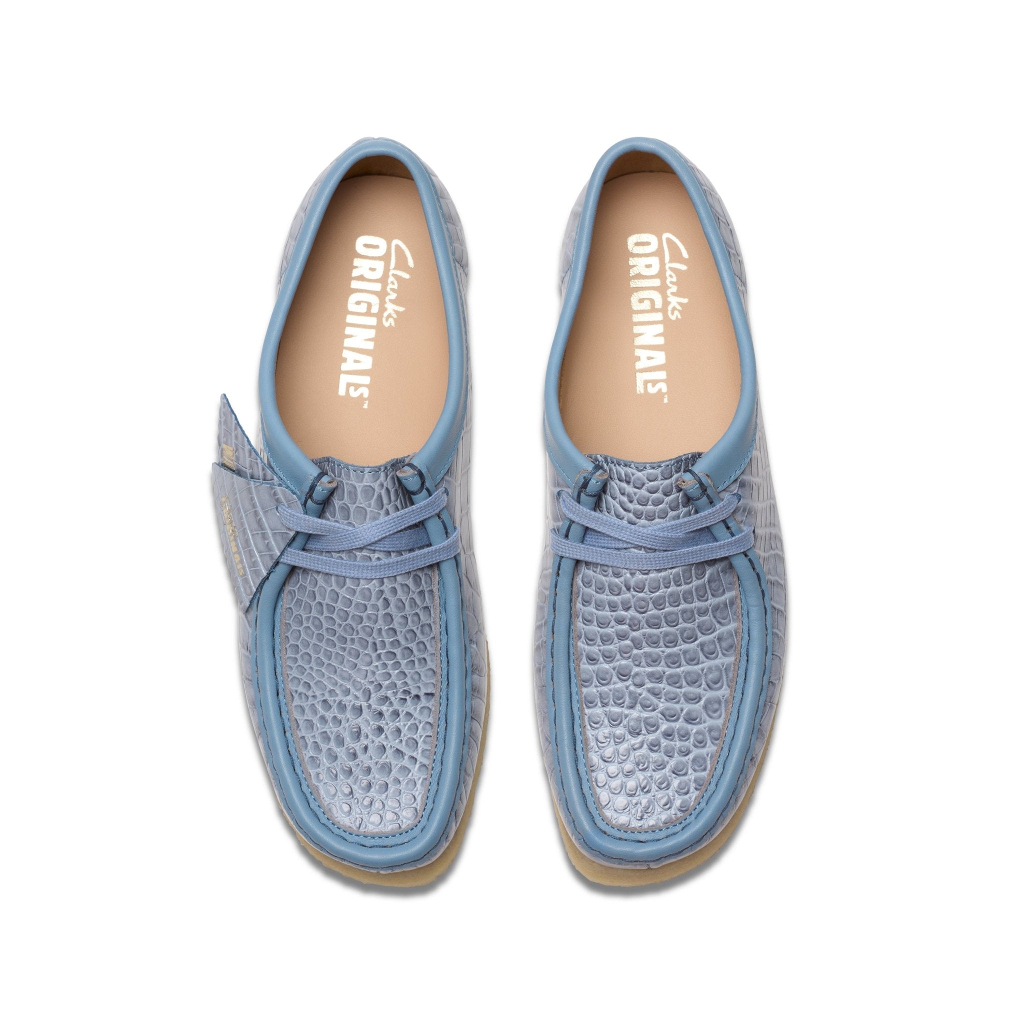 Clarks Originals Wallabee Powder Blue Croc - CCLAO7790 - Coziness