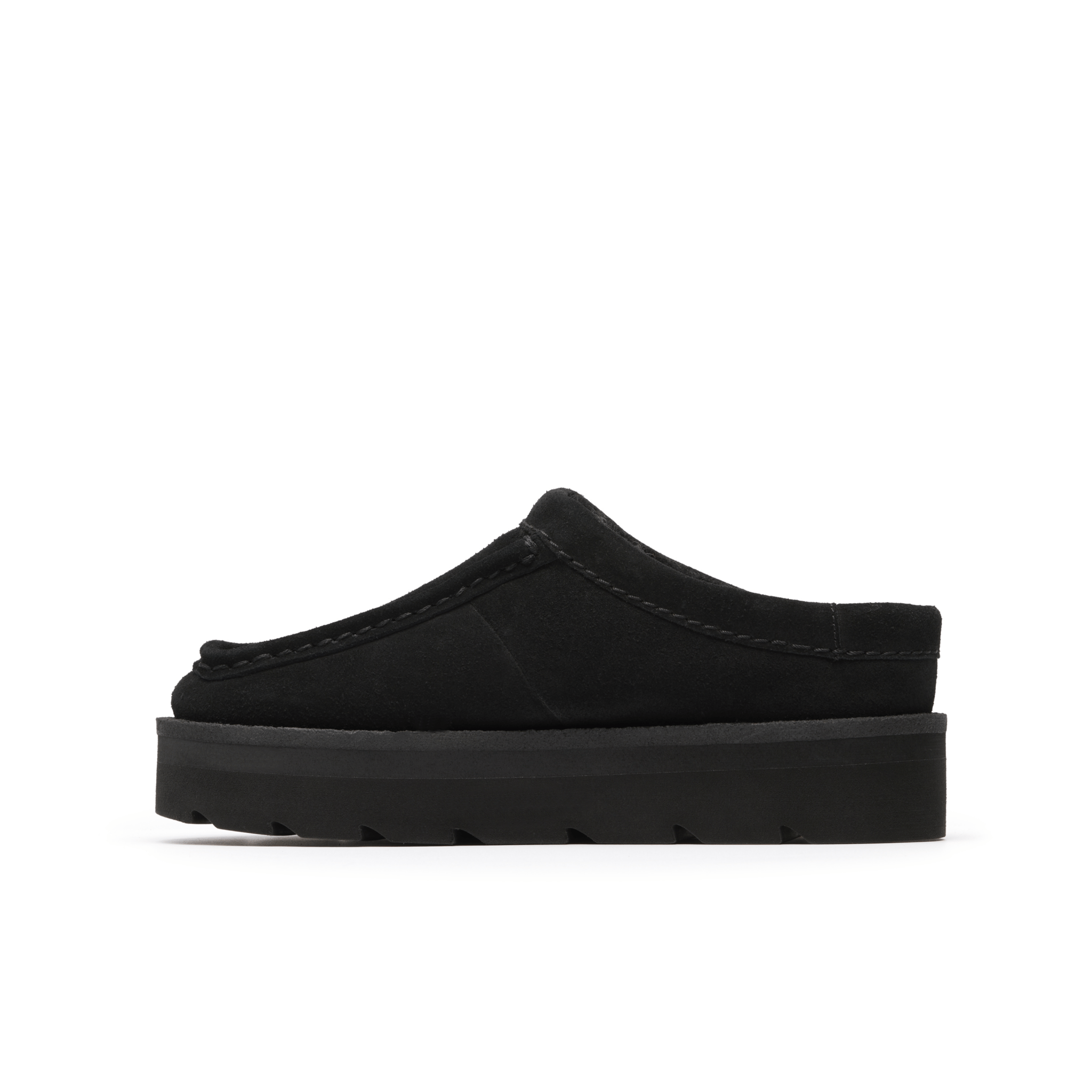 Clarks Wmns Meare Mule Black Suede - CCLAW6360 - Coziness