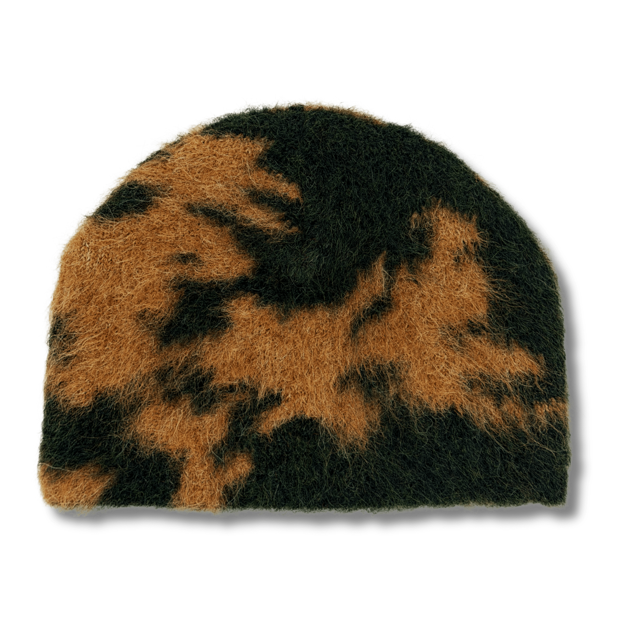 Coziness Blurred Flower Mohair Beanie Dirty Moss - CCOZB8256 - Coziness