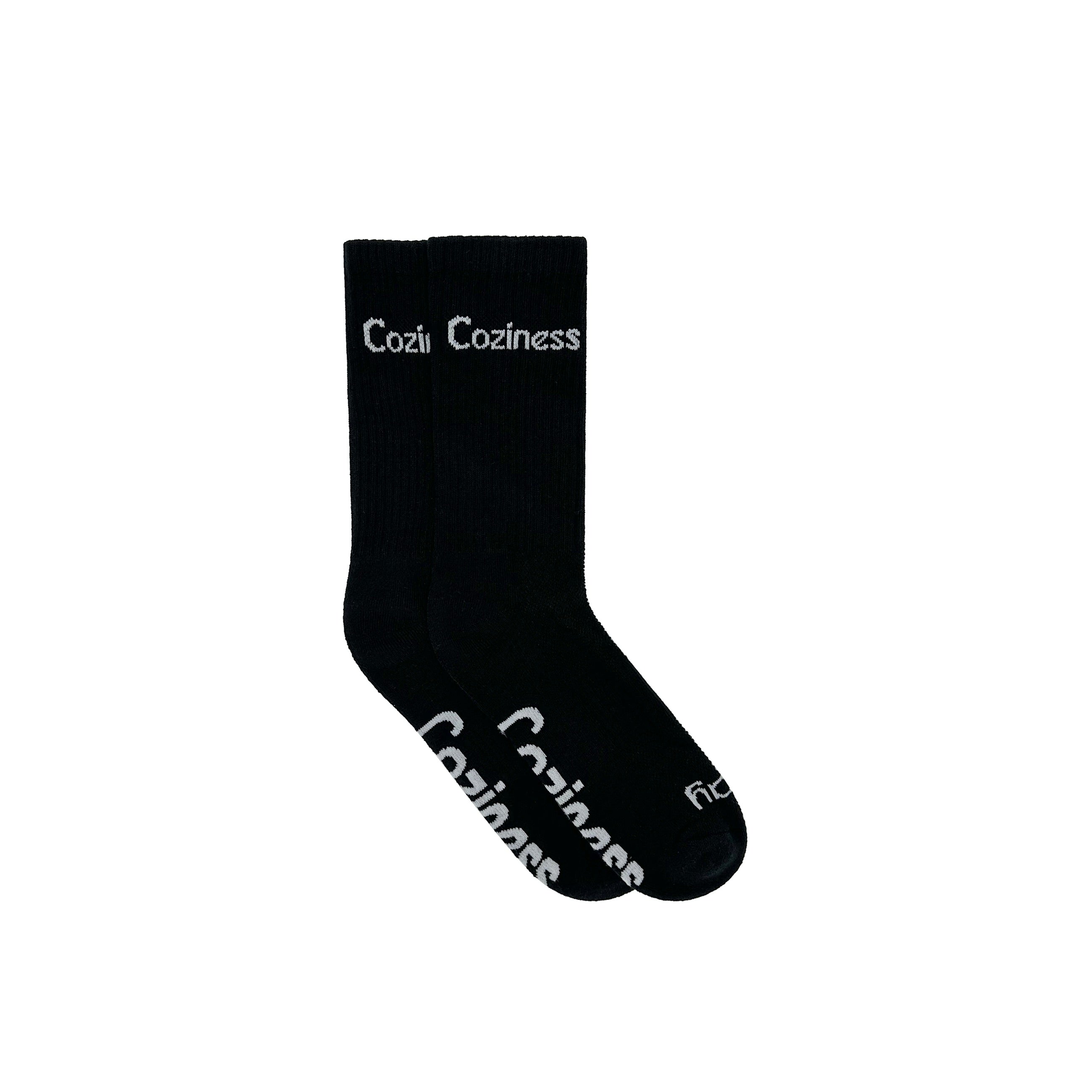 Coziness Crew Socks Black - Coziness