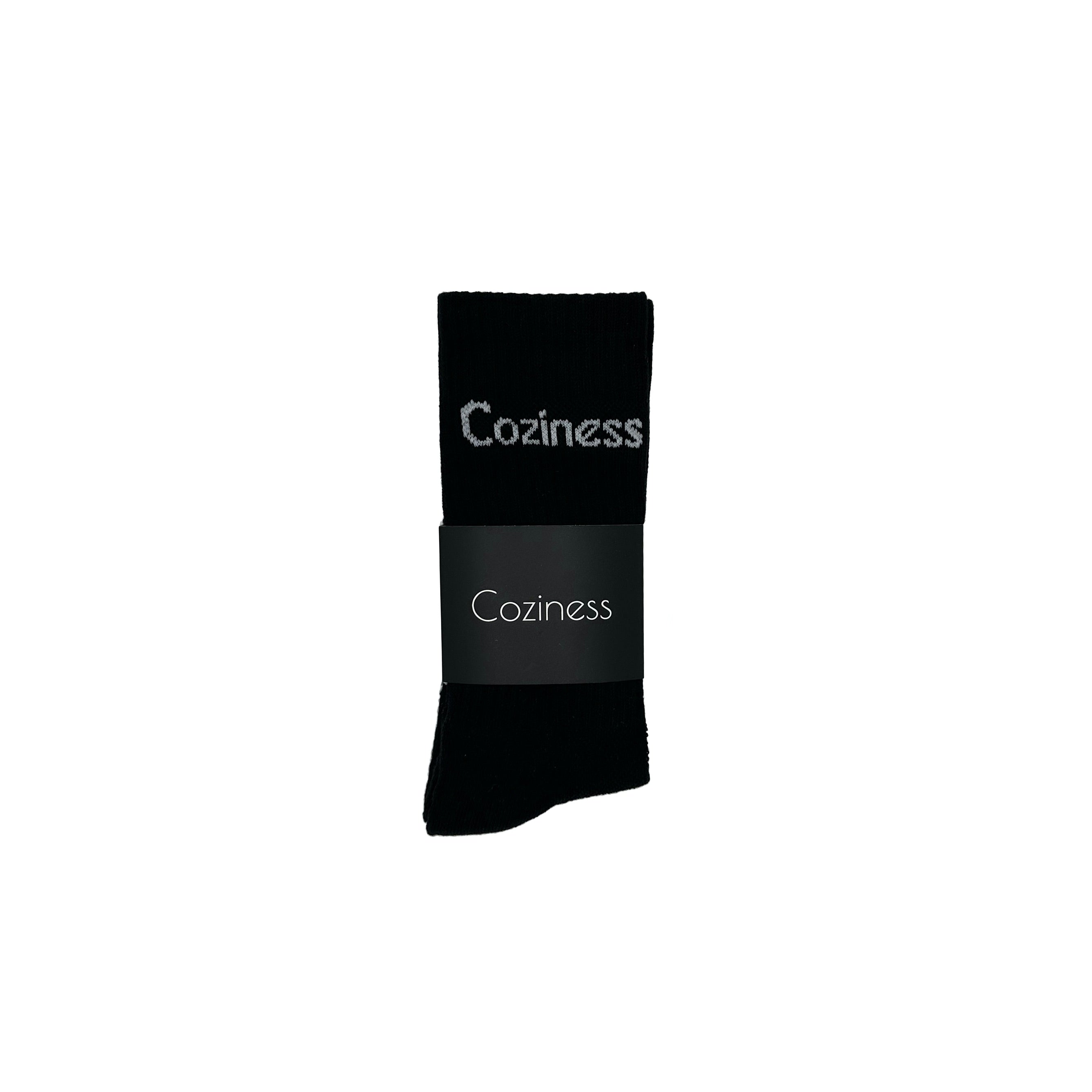 Coziness Crew Socks Black - Coziness