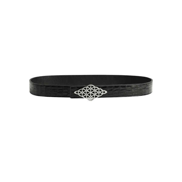 Divention Rhombus Belt Croc Black - CDIVR9215 - Coziness