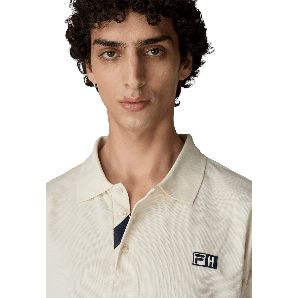 FILA x Highsnobiety loose boxy polo Antique White - CFILX15220 - Coziness