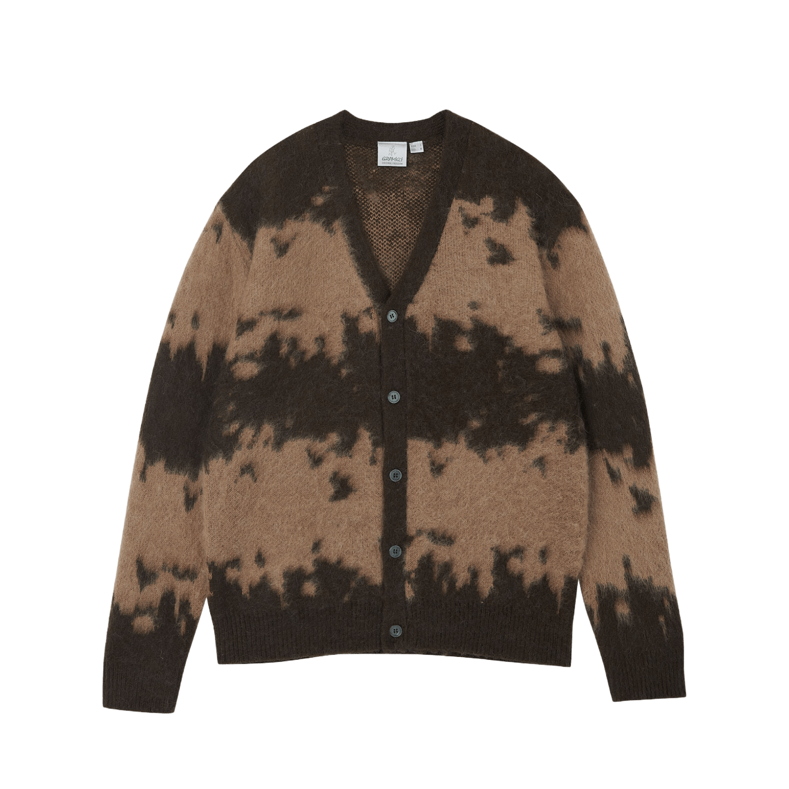 Gramicci Mohair Splatter Cardigan Taupe Splatter - CGRAM13674 - Coziness