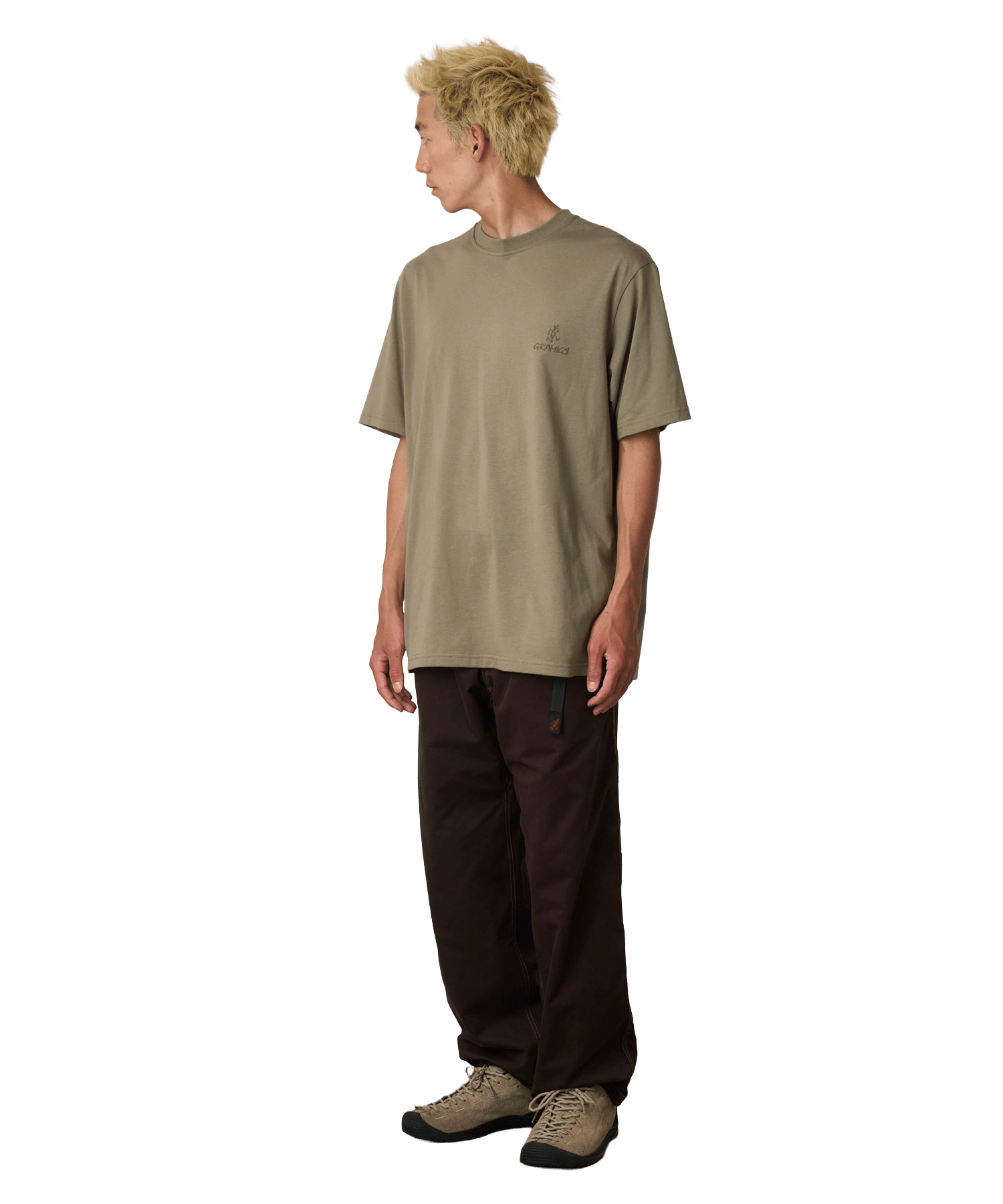 Gramicci One Point Logo T-Shirt Khaki - CGRAO6307 - Coziness