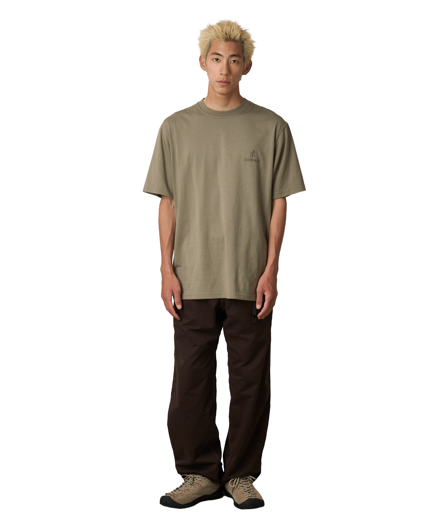 Gramicci One Point Logo T-Shirt Khaki - CGRAO6307 - Coziness