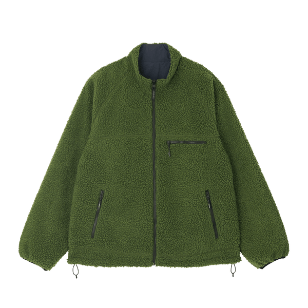 Gramicci Reversible Sherpa Jacket Olive/Navy - CGRAR13665 - Coziness