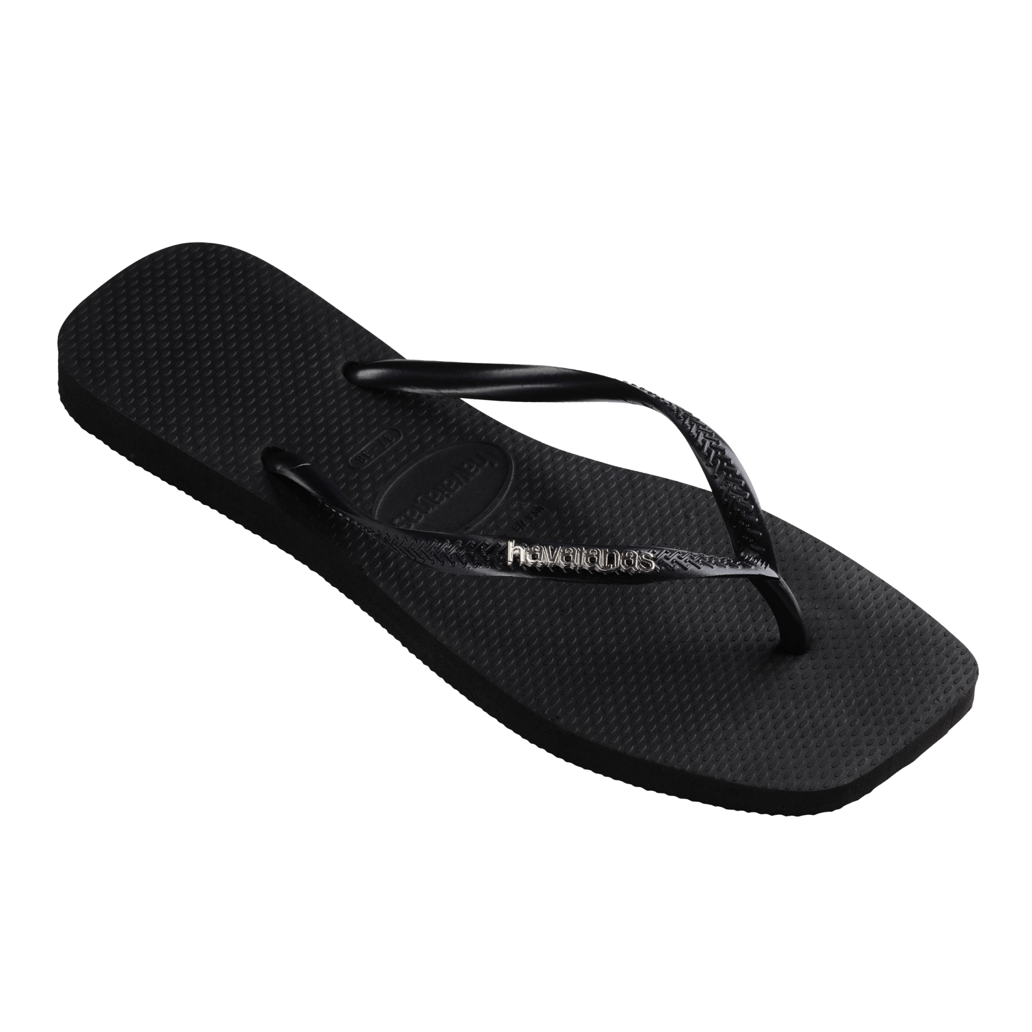 Havaianas Flip Flop Square Logo Metallic Schwarz Damen - CHAVF11357 - Coziness