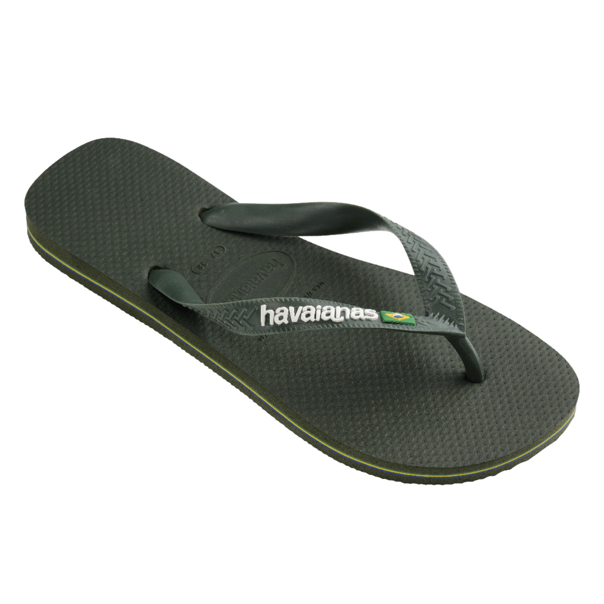 Havaianas Flip Flops Brasil Logo Green Olive - CHAVF12255 - Coziness