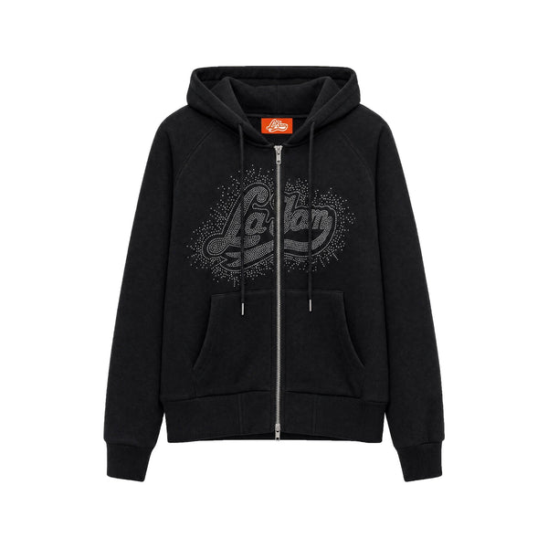 La Fam Diamond Zip Hoodie Black - CLAF14999 - Coziness