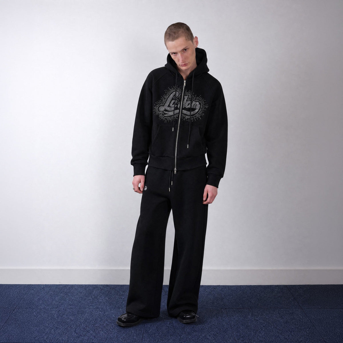 La Fam Diamond Zip Hoodie Black - CLAF14999 - Coziness