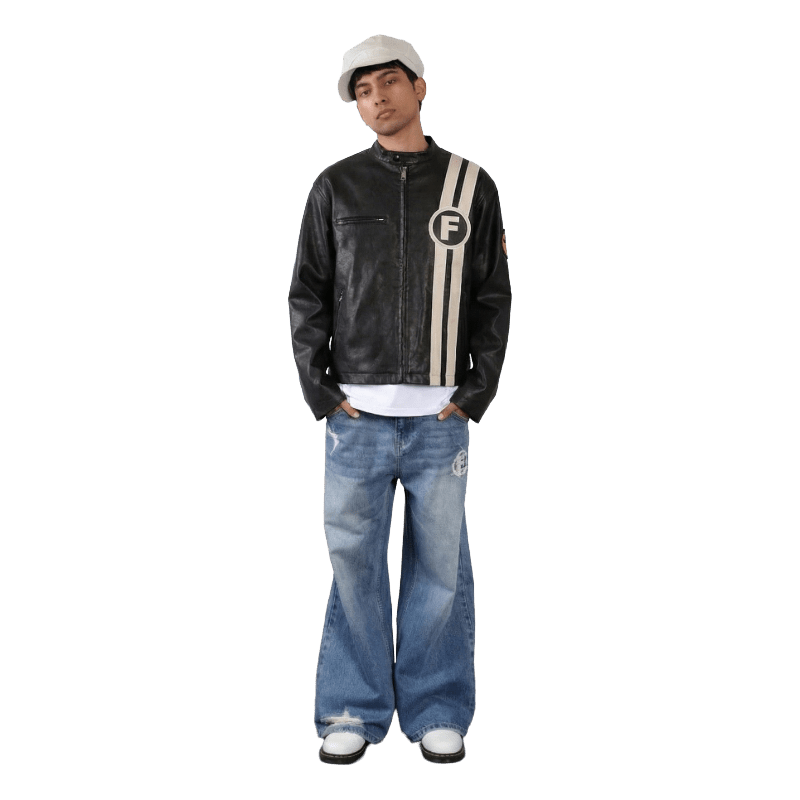 La Fam F Circle Motor Jacket Black - CLAF9600 - Coziness