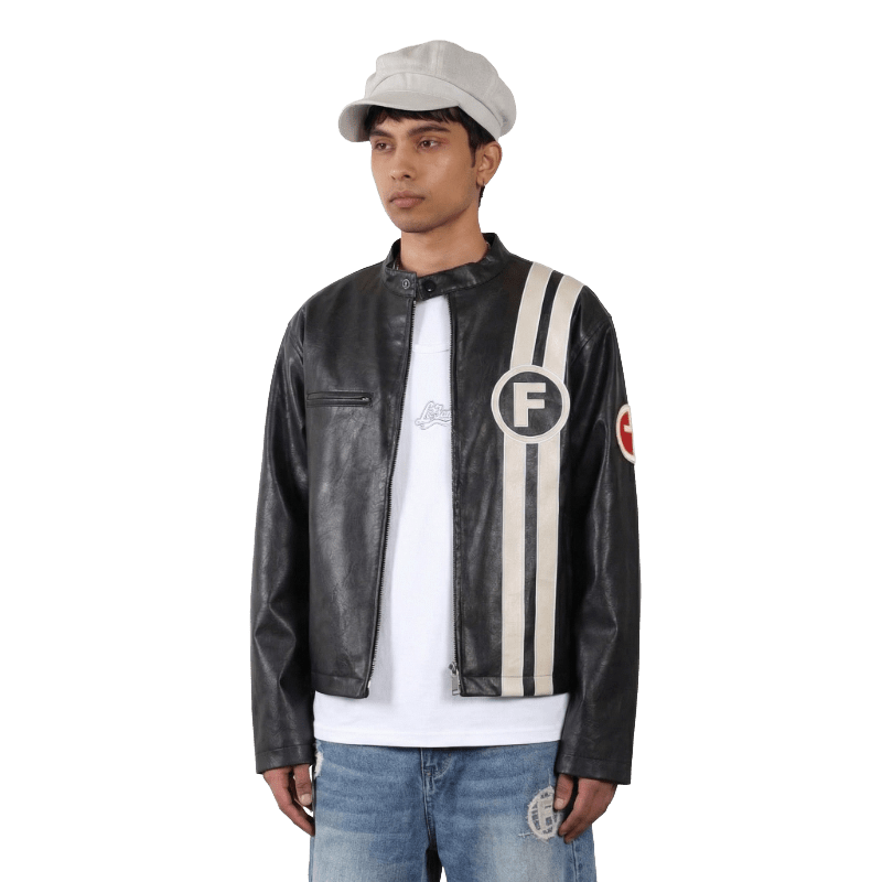 La Fam F Circle Motor Jacket Black - CLAF9600 - Coziness