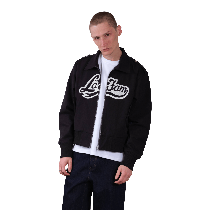 La Fam Varsity Jacket Black - CLAF9610 - Coziness