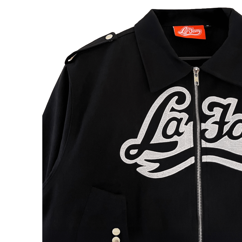 La Fam Varsity Jacket Black - CLAF9610 - Coziness