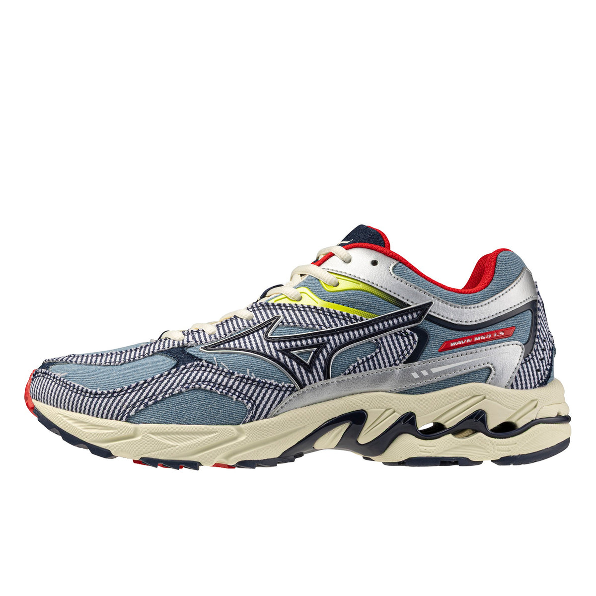 Mizuno x Sean Wotherspoon Wave MG4 LS Light Blue Off-White Red, Seite innen