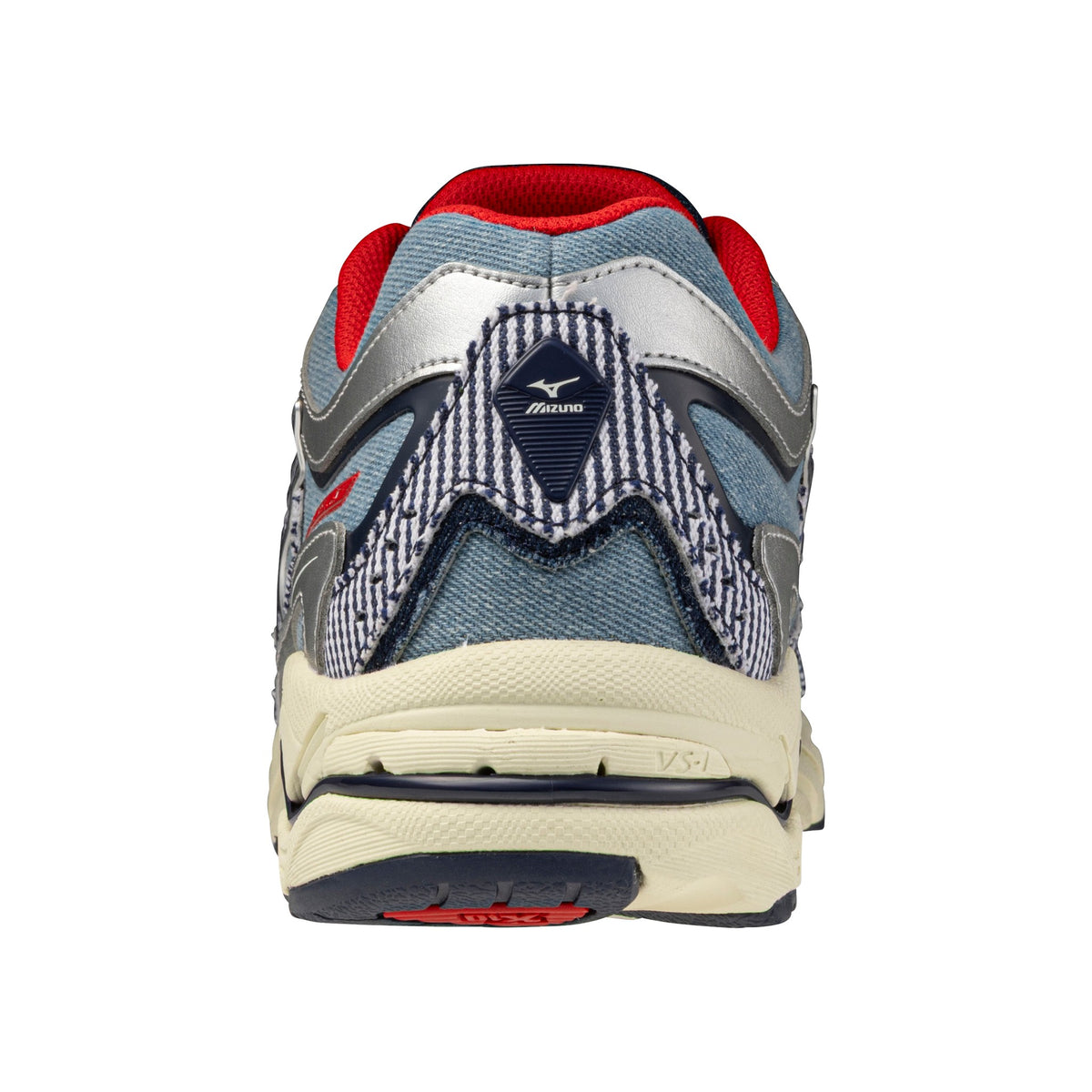 Mizuno Wave MG4 LS in Hellblau, Ferse von hinten
