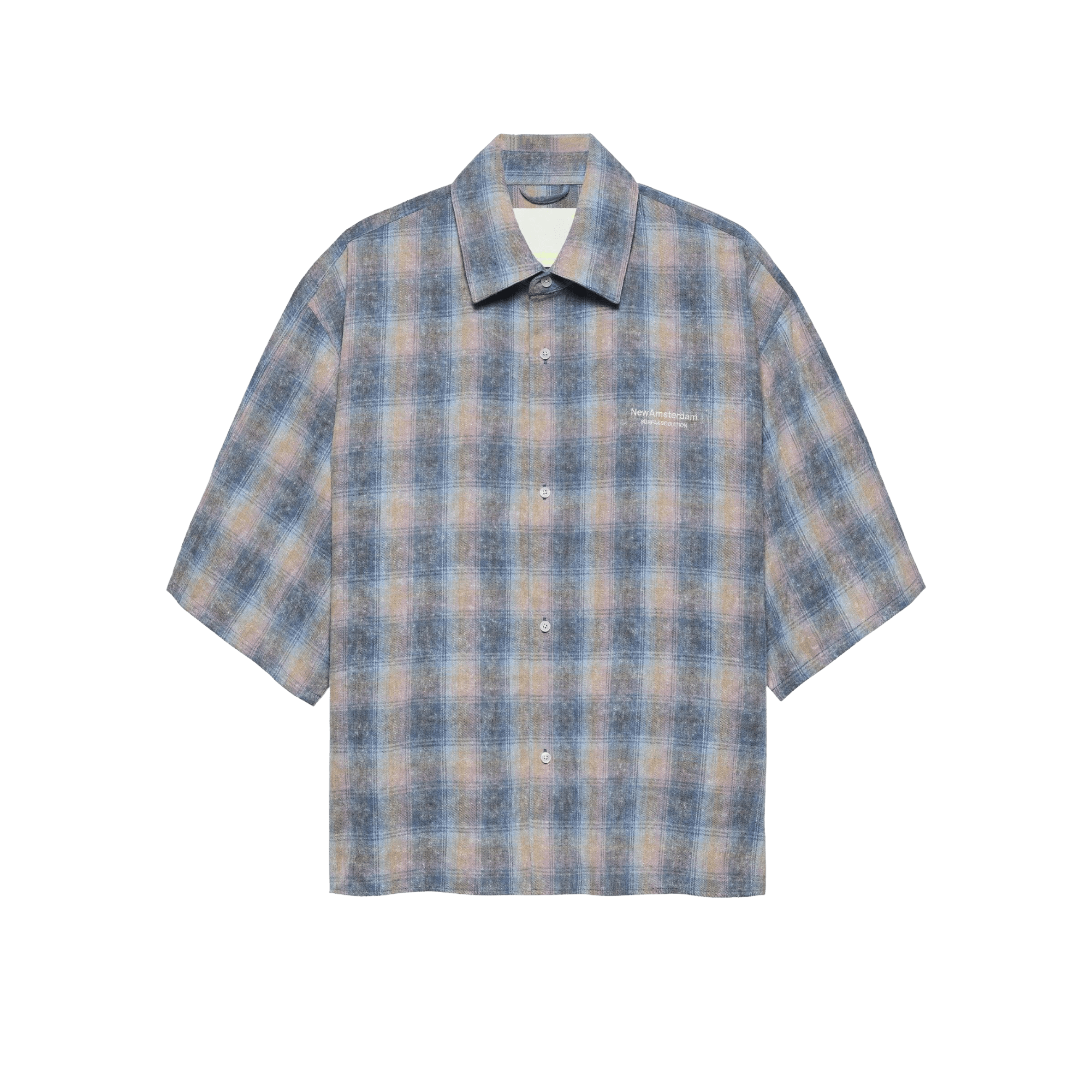 New Amsterdam Flanel Short Sleeve Button-Up Multicolour - CNEWA12813 - Coziness