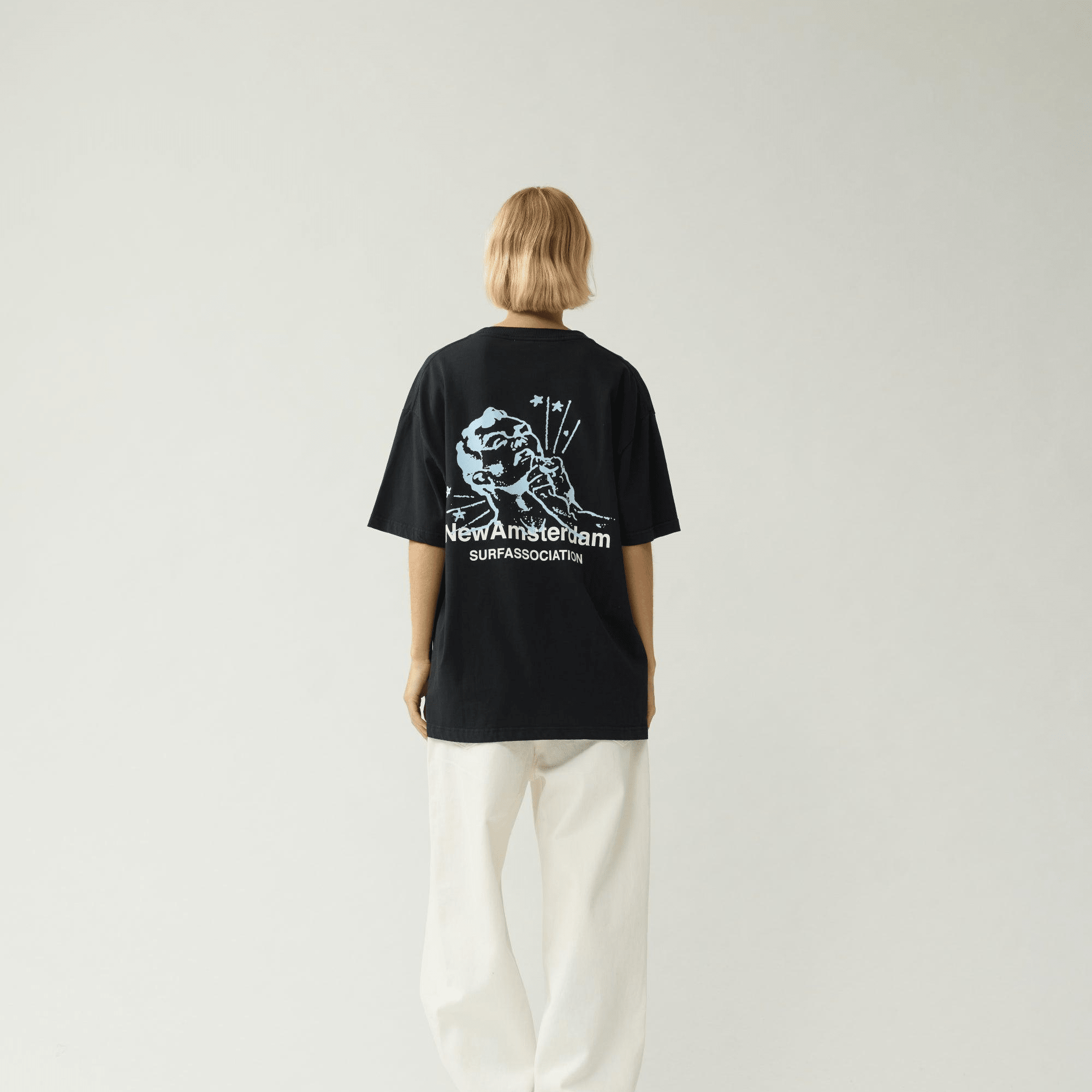 New Amsterdam Surf Association Knocked T-Shirt Black - CNEWA12907 - Coziness