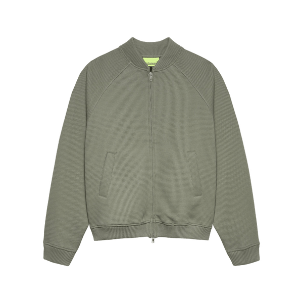 New Amsterdam Waffle Zip Up Sea Grass 304 - CNEWA14088 - Coziness