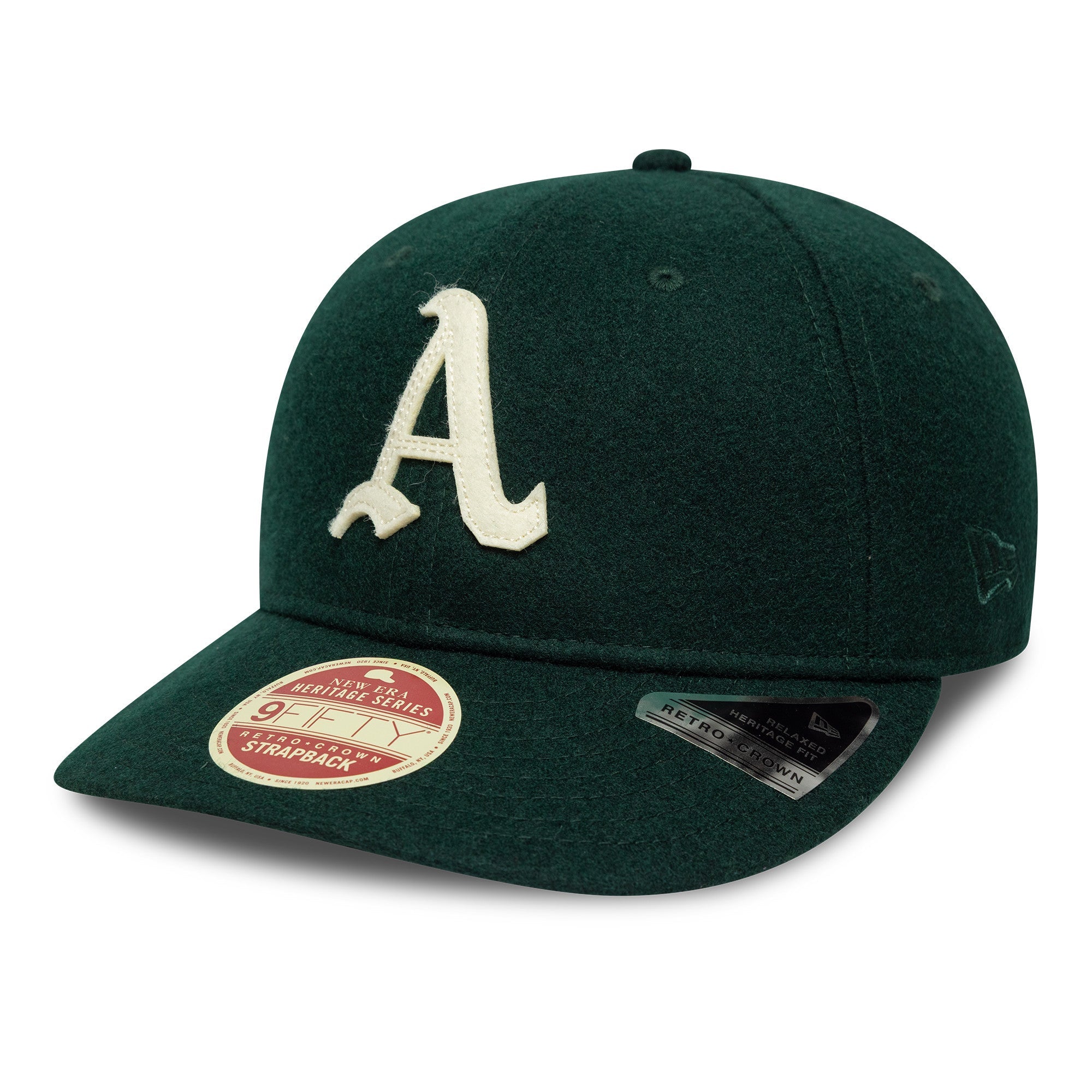 New Era Athletics MLB Heritage Retro Crown 9FIFTY Cap Dunkelgrün - CNEWE8239 - Coziness