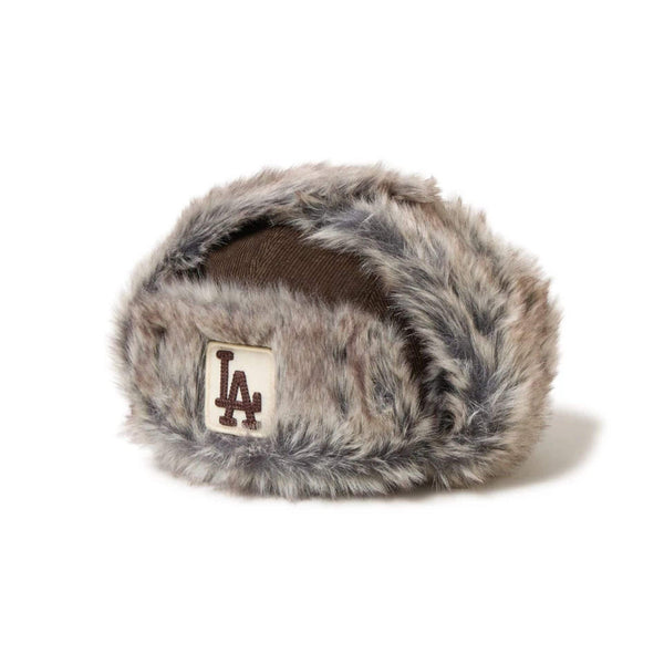 New Era LA Dodgers Cord Trapper Hat Brown - CNEWE7943 - Coziness