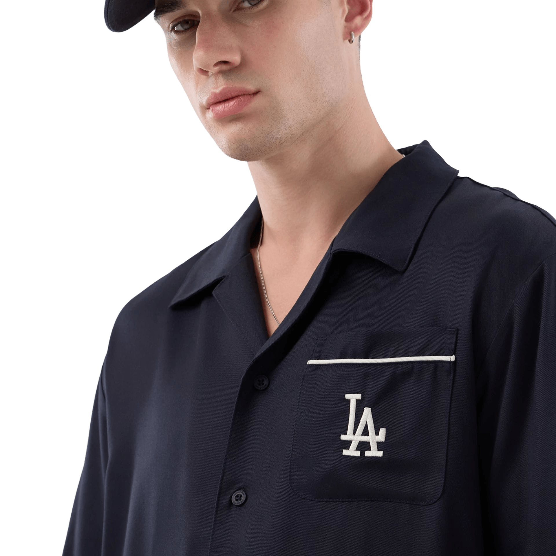 New Era LA Dodgers Kurzarm Hemd Navy - CNEWE10201 - Coziness