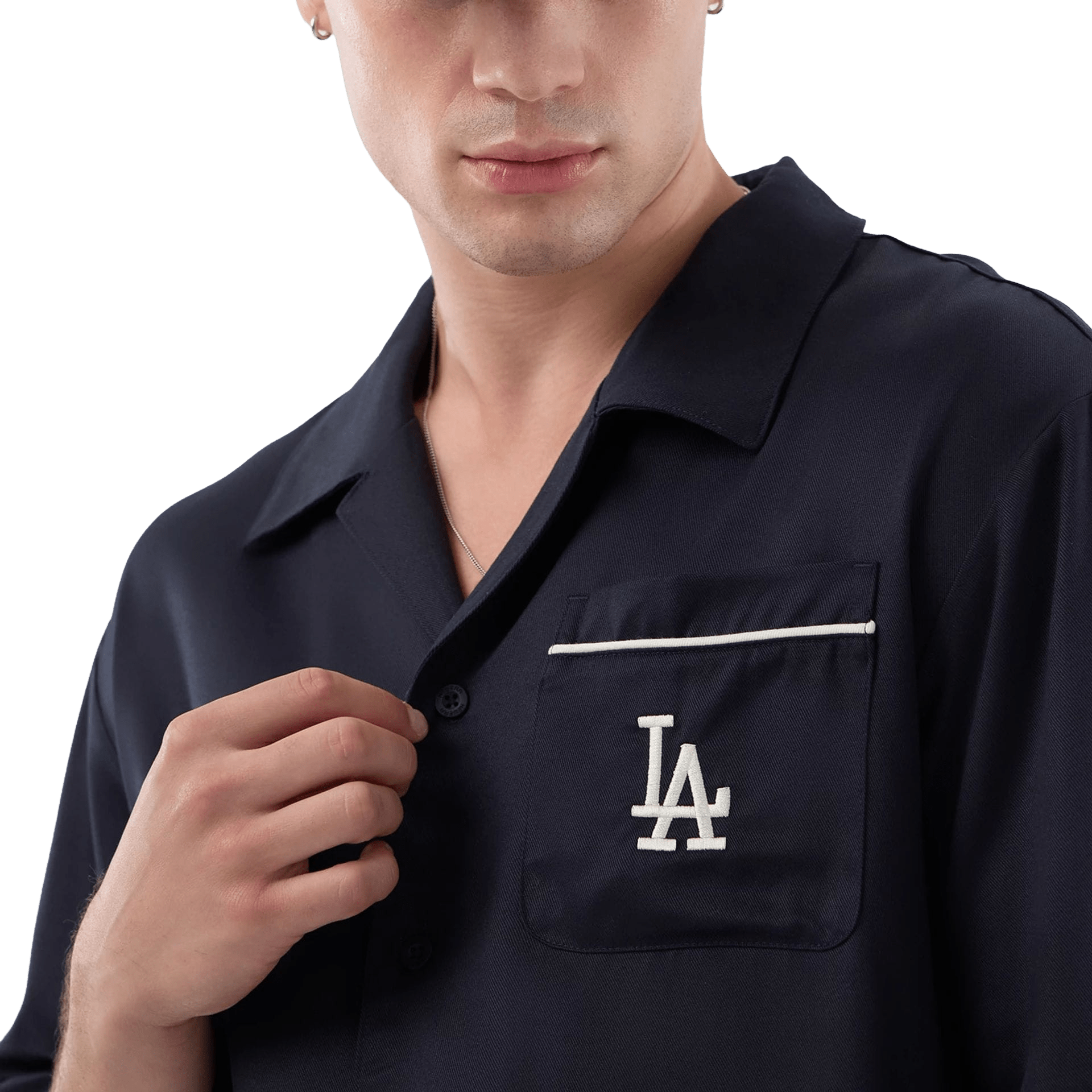 New Era LA Dodgers Kurzarm Hemd Navy - CNEWE10201 - Coziness