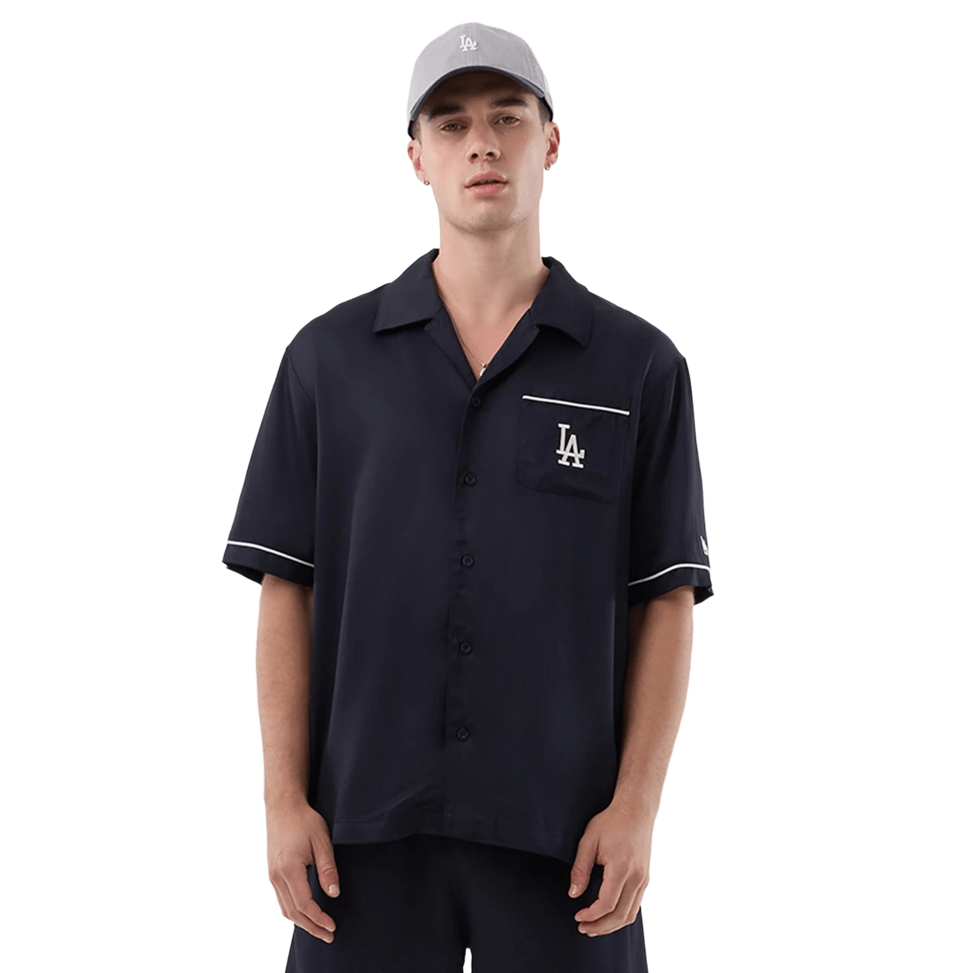 New Era LA Dodgers Kurzarm Hemd Navy - CNEWE10201 - Coziness