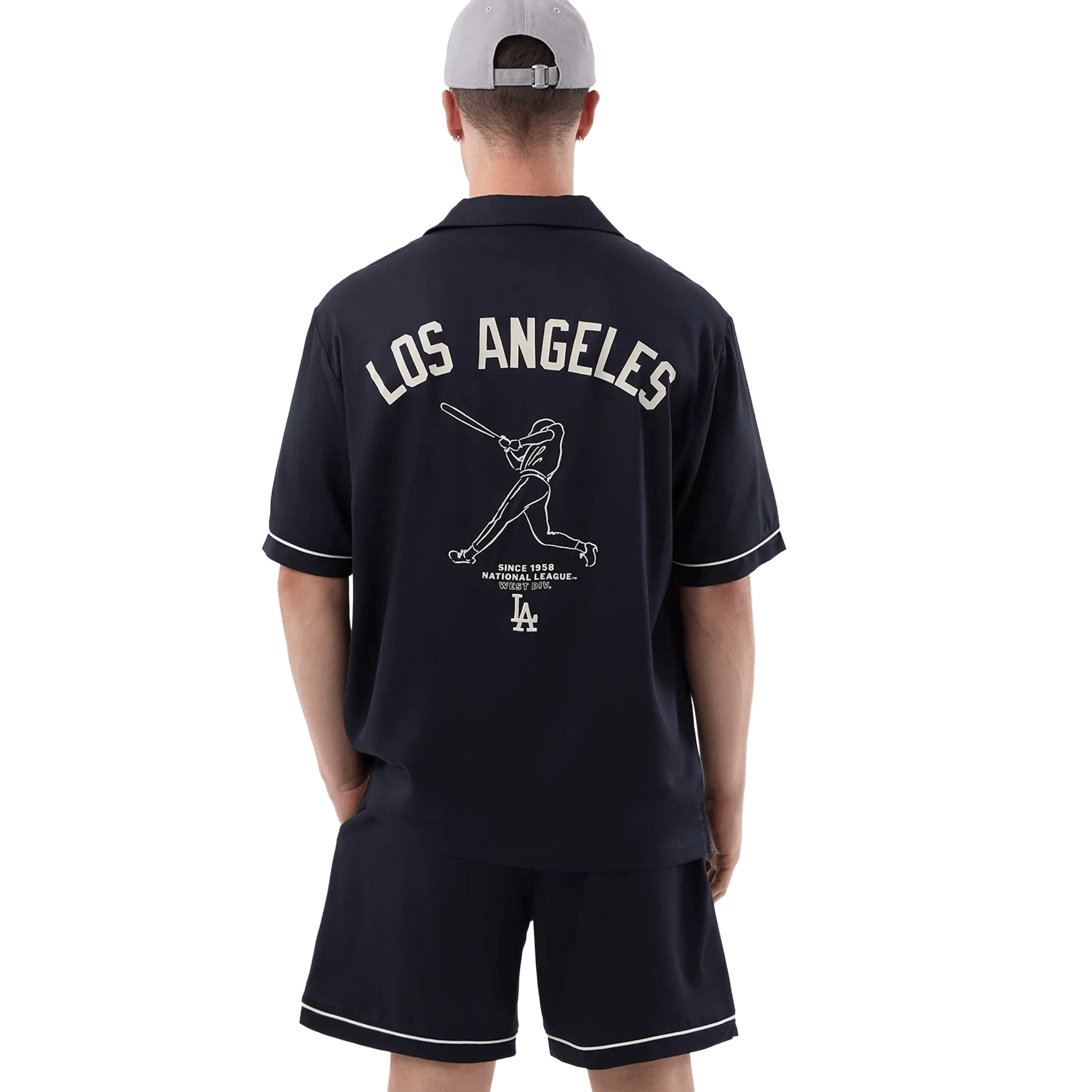 New Era LA Dodgers Kurzarm Hemd Navy - CNEWE10201 - Coziness