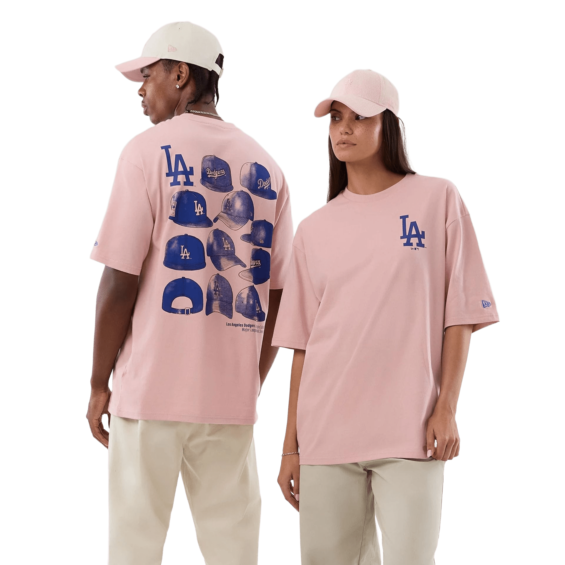 New Era LA Dodgers MLB Cap T-Shirt Pastellpink - CNEWE10214 - Coziness