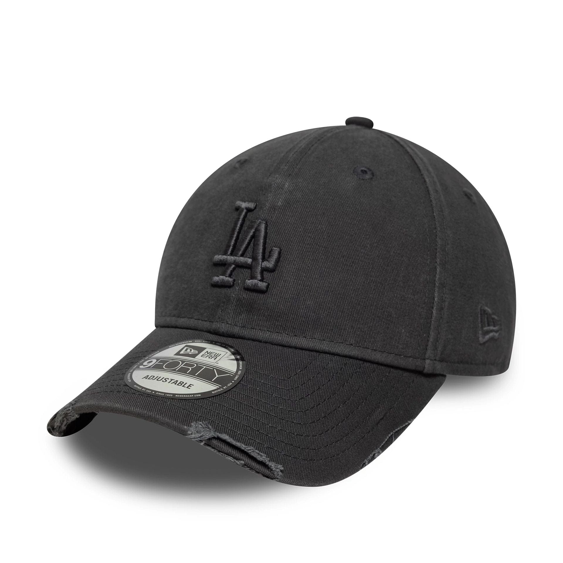 New Era LA Dodgers Washed Distressed 9FORTY Cap Charcoal - CNEWE8355 - Coziness