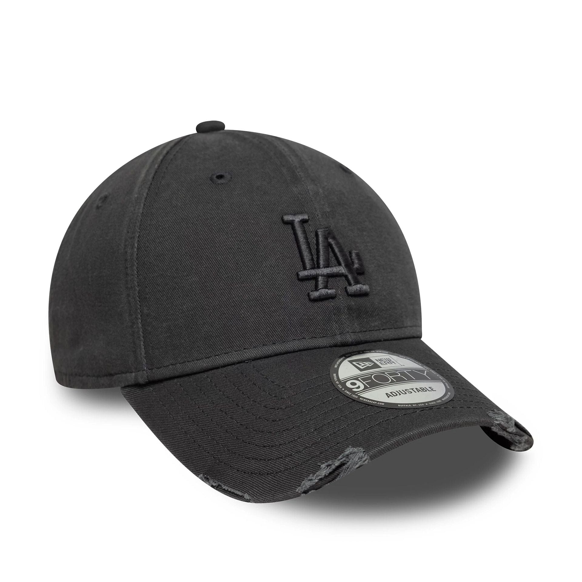 New Era LA Dodgers Washed Distressed 9FORTY Cap Charcoal - CNEWE8355 - Coziness