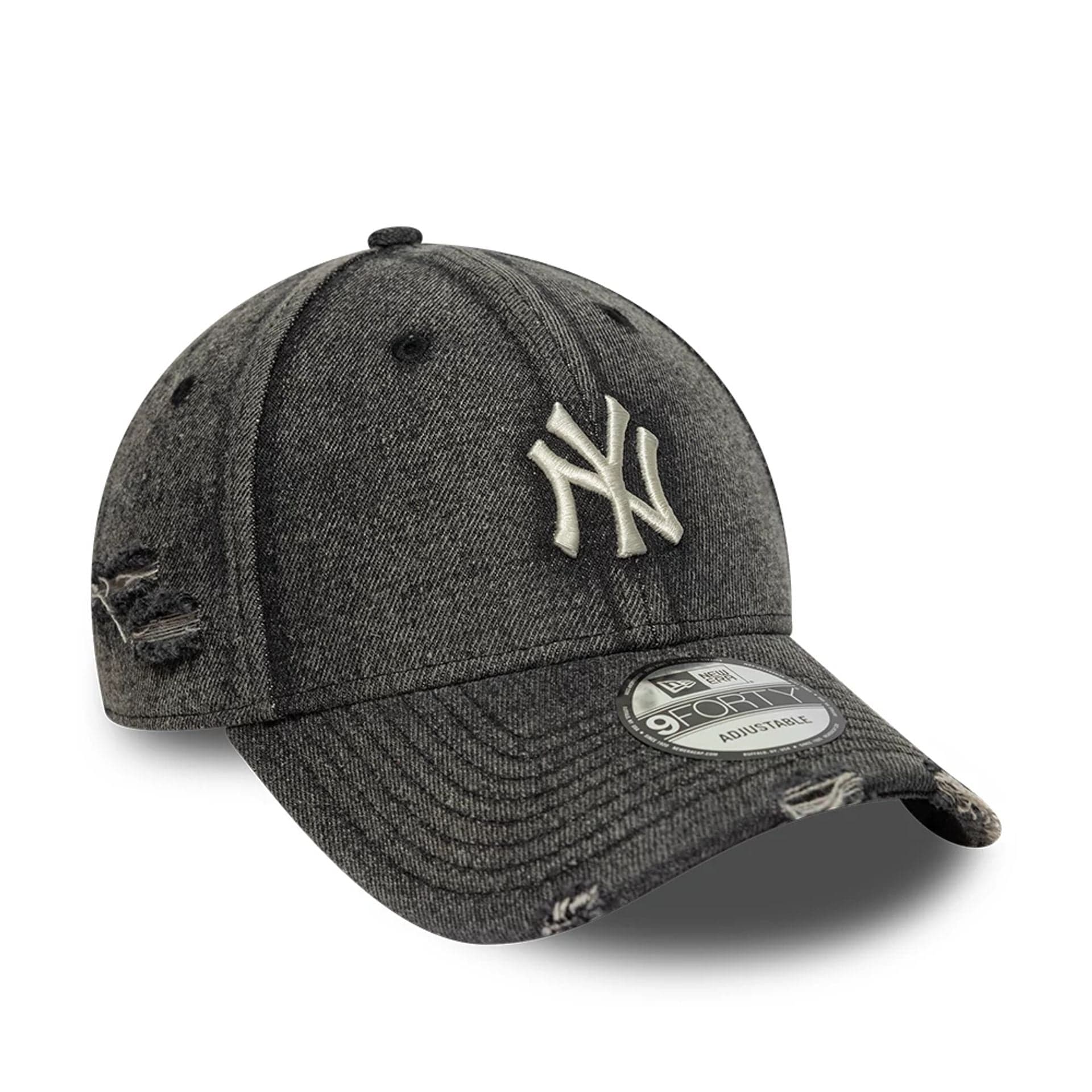 New Era NY Yankees 9FORTY Denim Cap Black Acid Wash - CNEWE9857 - Coziness