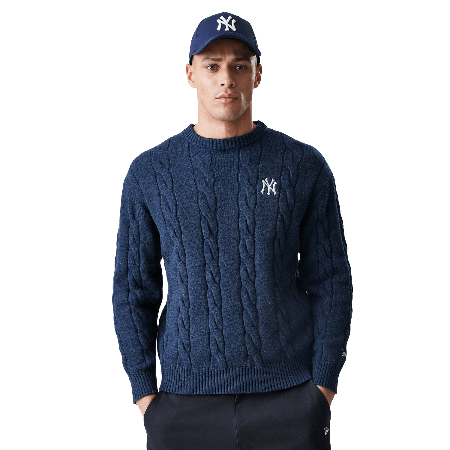 New Era NY Yankees Cable Knit Sweater Navy - CNEWE7022 - Coziness