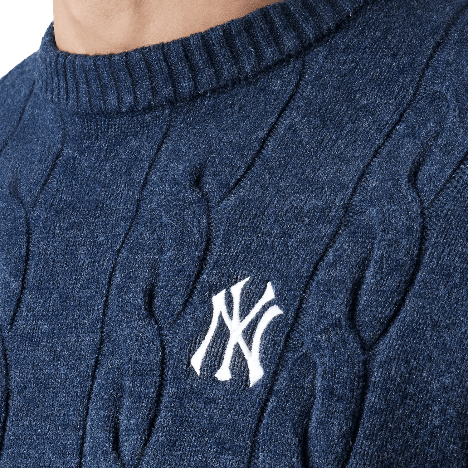 New Era NY Yankees Cable Knit Sweater Navy - CNEWE7022 - Coziness