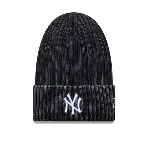 New Era NY Yankees Cuff Knit Beanie Washed Black - CNEWE6640 - Coziness