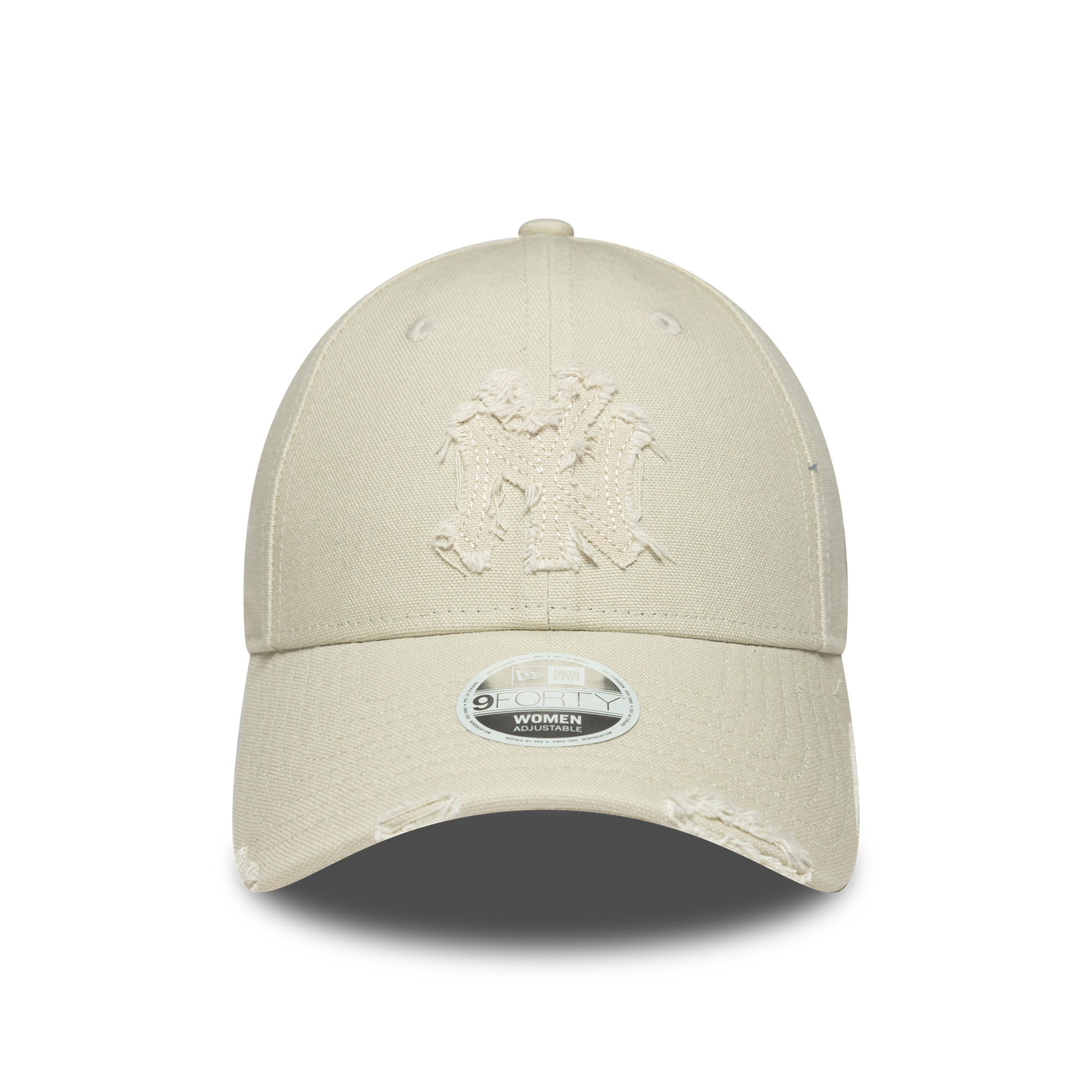 New Era NY Yankees Distressed 9FORTY Cap Beige Wmns - CNEWE7005 - Coziness