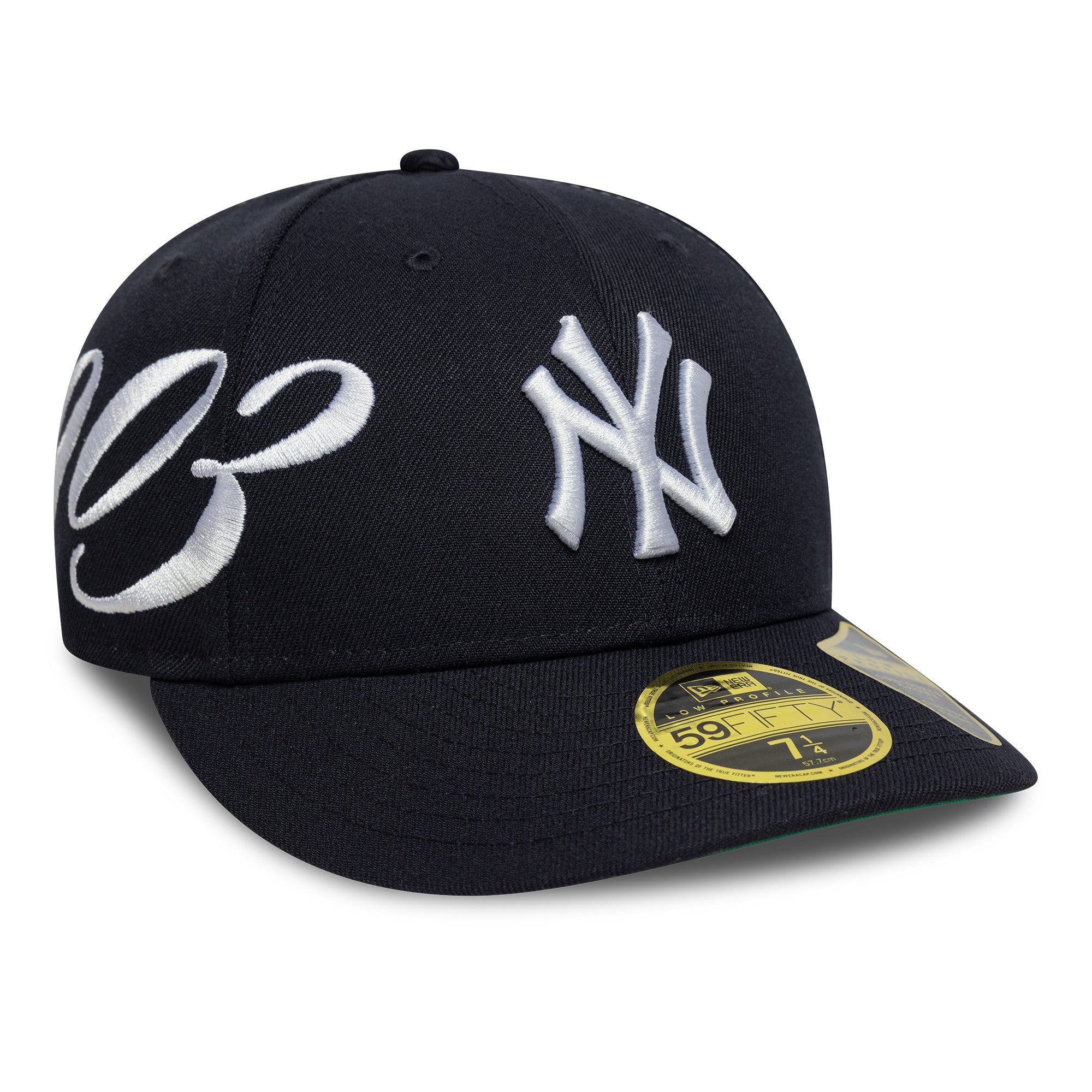 New Era NY Yankees Est. Script Low Profile 59FIFTY Fitted Cap Navy - CNEWE8221 - Coziness