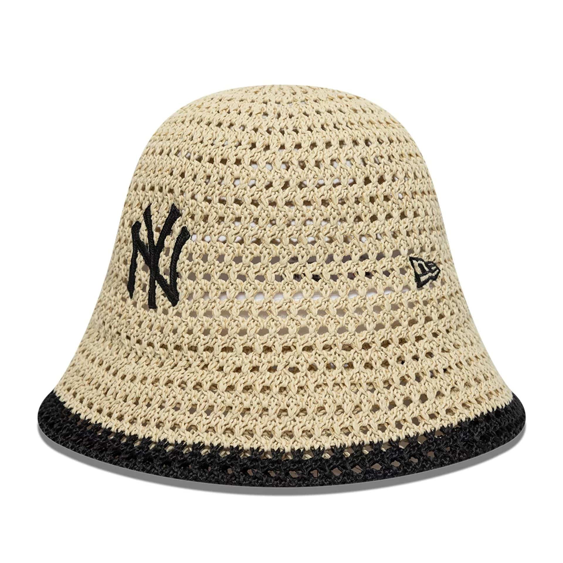 New Era NY Yankees Knitted Bucket Hat Beige Wmns - CNEWE10208 - Coziness