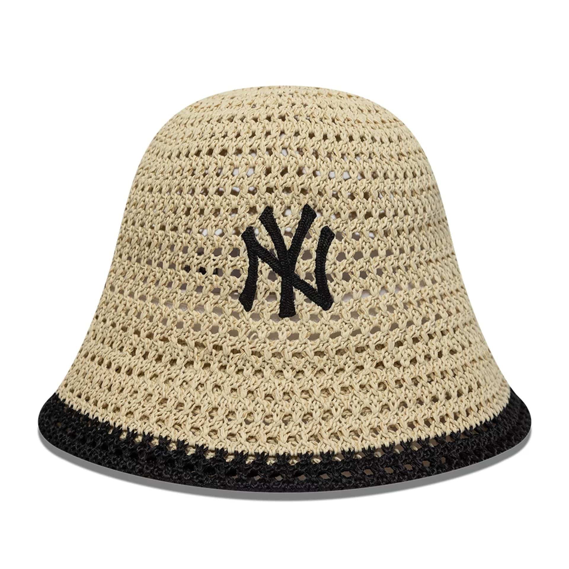 New Era NY Yankees Knitted Bucket Hat Beige Wmns - CNEWE10208 - Coziness